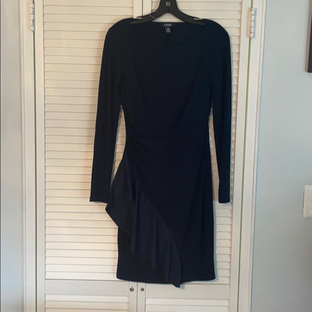 NWOT Chaps LS Navy Matte Jersey Dress Size M